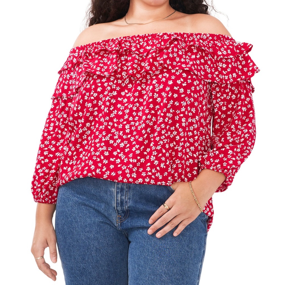 Vince Camuto Plus Size Off Shoulder Blouse